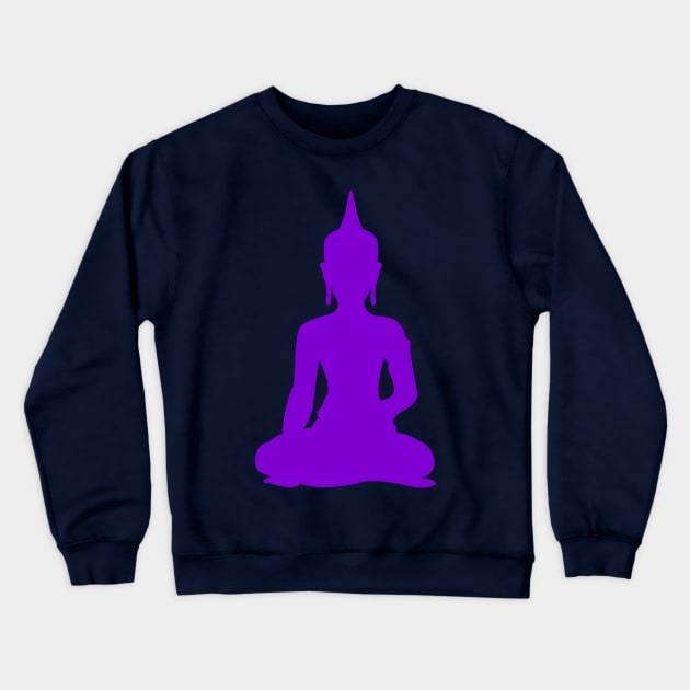 Simple Violet Buddha Crewneck Sweatshirt by XOOXOO